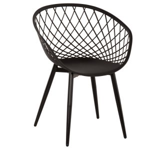 ΠΟΛΥΘΡΟΝΑ ΠΟΛΥΠΡΟΠΥΛΕΝΙΟΥ ΜΑΥΡΗ ΜΕΤΑΛΛΙΚΑ ΠΟΔΙΑ ARIADNE HM8001.22 63x56x80Y εκ. |  Πολυθρόνες σαλονιού στο espiti