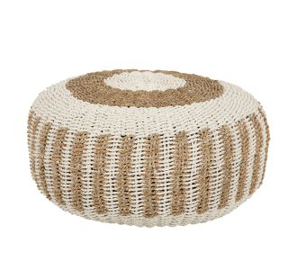 ΠΟΥΦ ΣΚΑΜΠΟ SARONI HM7851.01 SEAGRASS ΣΕ ΦΥΣΙΚΟ-ΛΕΥΚΟ ΧΡΩΜΑ Φ60x35Yεκ. |  Σκαμπώ στο espiti