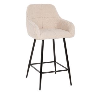 ΣΚΑΜΠΟ ΜΕΣΑΙΟΥ ΥΨΟΥΣ STRIKE HM8592.02 ΥΦΑΣΜΑ TEDDY ΛΕΥΚΟ-ΜΑΥΡΑ ΠΟΔΙΑ 50x50x94,5Υεκ. |  Σκαμπώ μπαρ στο espiti