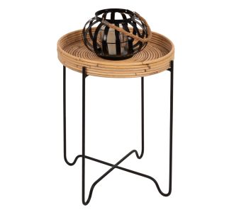 ΤΡΑΠΕΖΑΚΙ ΒΟΗΘΗΤΙΚΟ FLY HM7906 RATTAN ΦΥΣΙΚΟ ΧΡΩΜΑ-ΜΕΤΑΛΛΙΚΗ ΒΑΣΗ ΜΑΥΡΗ Φ40x53Yεκ. |  Τραπέζια στο espiti