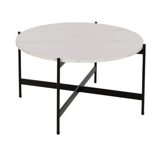 ΤΡΑΠΕΖΙ ΣΑΛΟΝΙΟΥ HM9588.05 MDF ΛΕΥΚΟ ΜΑΡΜΑΡΟ-ΜΑΥΡΗ ΜΕΤΑΛΛΙΚΗ ΒΑΣΗ Φ80x45Υεκ. |  Τραπέζια στο espiti