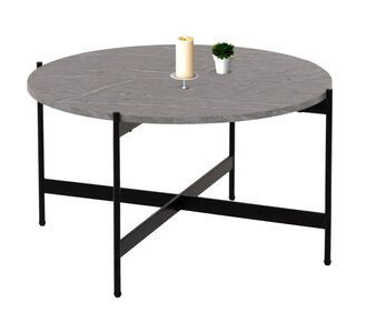 ΤΡΑΠΕΖΙ ΣΑΛΟΝΙΟΥ HM9588.02 MDF ΓΚΡΙ ΜΑΡΜΑΡΟ-ΜΑΥΡΗ ΜΕΤΑΛΛΙΚΗ ΒΑΣΗ Φ80x45Υεκ. |  Τραπέζια στο espiti