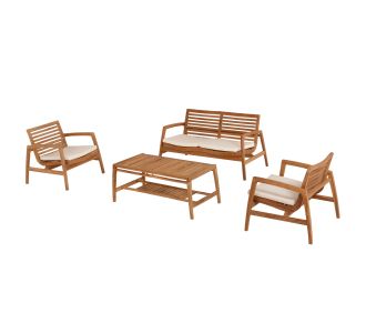 ΣΕΤ ΣΑΛΟΝΙ ΕΞΩΤ. ΧΩΡΟΥ 4TMX DOVER HM9624 ΑΝΑΚΥΚΛΩΜΕΝΟ ΤΕΑΚ- ΜΑΞΙΛΑΡΙΑ ΛΕΥΚΑ |  Σαλόνια κήπου στο espiti