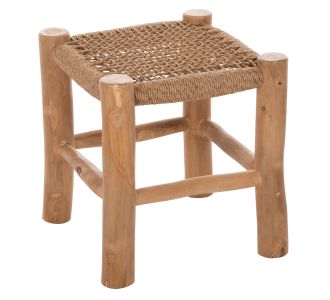 ΣΚΑΜΠΟ LONDER HM5987 ΞΥΛΟ ΤΕΑΚ ΚΑΙ ΣΥΝΘΕΤΙΚΟ RATTAN ΣΕ ΦΥΣΙΚΟ 38x38x40,5Υεκ. |  Σκαμπώ κήπου στο espiti