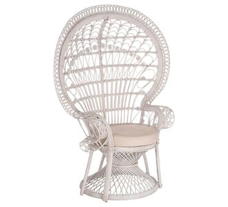 ΠΟΛΥΘΡΟΝΑ ROYAL PEACOCK HM9342.02 RATTAN ΣΕ ΛΕΥΚΟ-ΜΑΞΙΛΑΡΙ ΛΕΥΚΟ 114x72x150Yεκ. |  Πολυθρόνες κήπου στο espiti
