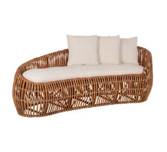 ΚΑΝΑΠΕΣ-ΑΝΑΚΛΙΝΤΡΟ LANTRY HM5991 ΦΥΣΙΚΟ RATTAN- ΛΕΥΚΑ ΜΑΞΙΛΑΡΙΑ 215x60x78Yεκ. |  Καναπέδες - Καρέκλες  στο espiti