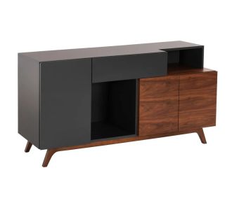ΜΠΟΥΦΕΣ PREDA HM9747 MDF ΜΕ ΚΑΡΥΔΙ & ΣΚΟΥΡΟ ΓΚΡΙ ΚΑΠΛΑΜΑ 167x28-40x80Υεκ. |  Μπουφέδες στο espiti