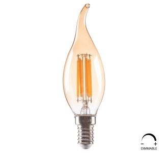 ΛΑΜΠΤΗΡΑΣ HM4047.02 ΣΤΥΛ ΦΛΟΓΑ LED FILAMENT 6W E14 3000K GOLD DIMMABLE |  Βιτρίνες - Έπιπλα εισόδου στο espiti