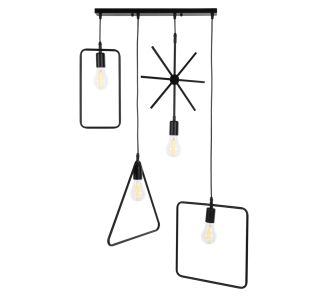 ΦΩΤΙΣΤΙΚΟ ΟΡΟΦΗΣ 4-ΦΩΤΟ HM4099 ΜΑΥΡΑ ΜΕΤΑΛΛΙΚΑ ΣΧΗΜΑΤΑ 70x38x106Υ εκ. |  Οροφής στο espiti