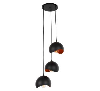 ΦΩΤΙΣΤΙΚΟ ΟΡΟΦΗΣ 3-ΦΩΤΟ HM4166.01 ΜΕΤΑΛΛΙΚΕΣ ΣΦΑΙΡΕΣ ΜΑΥΡΟ-ΠΟΡΤΟΚΑΛΙ Φ20x112Υ |  Οροφής στο espiti