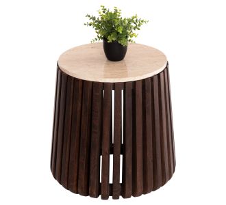 ΒΟΗΘΗΤΙΚΟ ΤΡΑΠΕΖΙ KREST HM9711 ΜΑΣΙΦ ΞΥΛΟ ΑΚΑΚΙΑΣ ΣΕ ΚΑΦΕ-ΤΡΑΒΕΡΤΙΝA Φ50x50Υεκ. |  Τραπέζια στο espiti