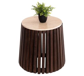 ΒΟΗΘΗΤΙΚΟ ΤΡΑΠΕΖΙ KREST HM9711 ΜΑΣΙΦ ΞΥΛΟ ΑΚΑΚΙΑΣ ΣΕ ΚΑΦΕ-ΤΡΑΒΕΡΤΙΝA Φ50x50Υεκ. |  Τραπέζια στο espiti