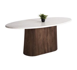 ΤΡΑΠΕΖΙ ΤΡΑΠΕΖΑΡΙΑΣ ΟΒΑΛ PURGER HM9715 ΜΑΣΙΦ MANGO-ΛΕΥΚΟ ΜΑΡΜΑΡΟ 180x90x76Υεκ. |  Τραπέζια στο espiti