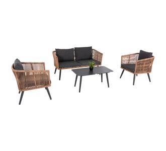 ΣΑΛΟΝΙ ΕΞ.ΧΩΡΟΥ 4ΤΜΧ FREJA HM6057.03 ΑΛΟΥΜ.ΑΝΘΡΑΚΙ-PE RATTAN ΜΠΕΖ-ΑΝΘΡΑΚΙ ΜΑΞΙΛΑΡΙΑ |  Σαλόνια κήπου στο espiti