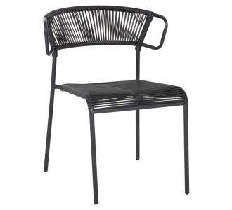 ΚΑΡΕΚΛΑ SUKI HM6053.02 ΜΕΤΑΛΛO KAI ΣΥΝΘΕΤΙΚΟ RATTAN ΣΕ ΜΑΥΡΟ 54x62x80Υεκ |  Πολυθρόνες κήπου στο espiti