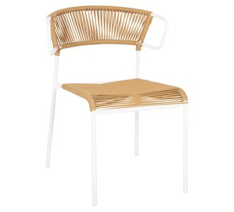 ΚΑΡΕΚΛΑ SUKI HM6053.01 ΜΕΤΑΛΛO ΛΕΥΚΟ KAI ΣΥΝΘ. RATTAN ΣΕ ΦΥΣΙΚΟ 54x62x80Υεκ |  Πολυθρόνες κήπου στο espiti