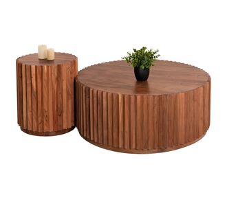 ΣΕΤ 2ΤΜΧ ΤΡΑΠΕΖΙΑ ΣΑΛΟΝΙΟΥ ΣΤΡΟΓΓΥΛΑ SEDGE HM11944 ΜΑΣΙΦ ΑΚΑΚΙΑ Φ90 & Φ40εκ. |  Τραπέζια στο espiti