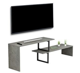 ΕΠΙΠΛΟ ΤΗΛΕΟΡΑΣΗΣ ΕΠΕΚΤ. BRIGGITE HM8892.11 ΜΕΛΑΜΙΝΗ GREY STONE TEXTURE 160x30x45Υεκ. |  Έπιπλα τηλεόρασης στο espiti