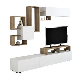 ΣΥΝΘΕΣΗ ΤΗΛΕΟΡΑΣΗΣ DONOVAN HM8944.11 ΜΕΛΑΜΙΝΗ ΣΕ ΦΥΣΙΚΟ-ΛΕΥΚΟ 210x35,8x46,8Υεκ. |  Έπιπλα τηλεόρασης στο espiti