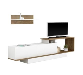 ΣΥΝΘΕΤΟ ΤΗΛΕΟΡΑΣΗΣ GARCELLE HM8904.11 ΜΕΛΑΜΙΝΗ ΣΕ ΦΥΣΙΚΟ-ΛΕΥΚΟ 180x29,6x45Υεκ |  Έπιπλα τηλεόρασης στο espiti