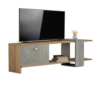 ΕΠΙΠΛΟ ΤΗΛΕΟΡΑΣΗΣ HENRIETTE HM8900.13 ΜΕΛΑΜΙΝΗ ΚΑΡΥΔΙ-STONE TEXTURE 120x28,5x39Υεκ. |  Έπιπλα τηλεόρασης στο espiti