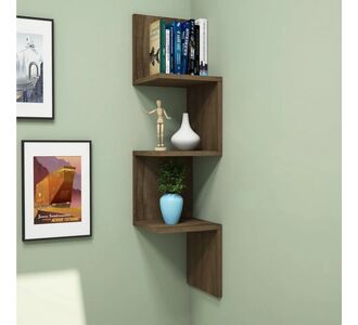 ΕΠΙΤΟΙΧΙΑ ΓΩΝΙΑΚΗ ΡΑΦΙΕΡΑ ILLUSION HM8935.11 ΜΕΛΑΜΙΝΗ ΣΕ ΣΚΟΥΡΟ ΦΥΣΙΚΟ 25x25x105,4Υεκ. |  Ραφιέρες τοίχου στο espiti
