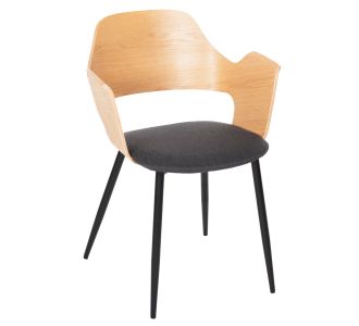 ΚΑΡΕΚΛΑ VELP HM9616.02 ΞΥΛΟ ΣΕ ΦΥΣΙΚΟ-ΓΚΡΙ ΥΦΑΣΜΑ-ΜΑΥΡΑ ΜΕΤΑΛ. ΠΟΔΙΑ 55,5x50x79Υεκ. |  Πολυθρόνες σαλονιού στο espiti