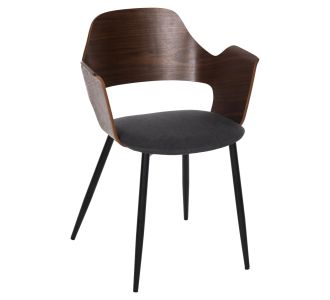 ΚΑΡΕΚΛΑ VELP HM9616.04 ΞΥΛΟ ΣΕ ΚΑΡΥΔΙ-ΓΚΡΙ ΥΦΑΣΜΑ-ΜΑΥΡΑ ΜΕΤΑΛ. ΠΟΔΙΑ 55,5x50x79Υεκ. |  Πολυθρόνες σαλονιού στο espiti