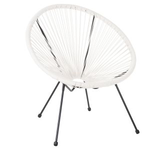 ΠΟΛΥΘΡΟΝΑ HM5872.12 ΤΥΠΟΥ ΦΩΛΙΑ ΜΕΤΑΛ. ACAPULCO ΜΑΥΡΗ-ΛΕΥΚΟ ΣΥΝΘ.RATTAN 71x72x80Υεκ |  Πολυθρόνες κήπου στο espiti