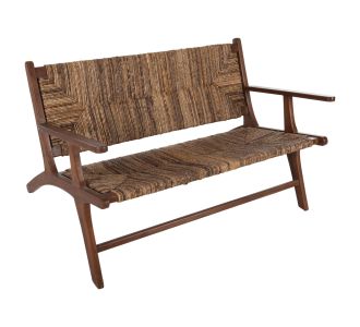 ΚΑΝΑΠΕΣ ΕΞΩΤ.ΧΩΡΟΥ 2-ΘΕΣΙΟΣ TONDO HM9915 ΞΥΛΟ ΤΕΑΚ ΚΑΙ ΣΧΟΙΝΙ ΜΠΑΝΑΝΑΣ 120x76x68,5Υεκ |  Καναπέδες - Καρέκλες  στο espiti