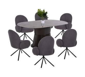 ΣΕΤ ΤΡΑΠΕΖΑΡΙΑ ΕΣΩΤ.ΧΩΡΟΥ 7ΤΜΧ HM11975 ΤΡΑΠΕΖΙ ΒΕΝΤ & 6 ΠΟΛΥΘΡΟΝΕΣ WINON (ΓΚΡΙ) |  Σετ τραπεζαρίες στο espiti