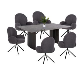 ΣΕΤ ΤΡΑΠΕΖΑΡΙΑ ΕΣΩΤΕΡΙΚΟΥ ΧΩΡΟΥ 7ΤΜΧ HM11961 ΤΡΑΠΕΖΙ HEFF & 6 ΠΟΛΥΘΡΟΝΕΣ WINON |  Σετ τραπεζαρίες στο espiti