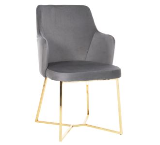 ΠΟΛΥΘΡΟΝΑ TRIANA HM9278.11 ΓΚΡΙ ΒΕΛΟΥΔΟ ΜΕ ΜΕΤΑΛΛΙΚΑ ΧΡΥΣΑ ΠΟΔΙΑ 54,5x60,5x85,5Υεκ. |  Πολυθρόνες σαλονιού στο espiti