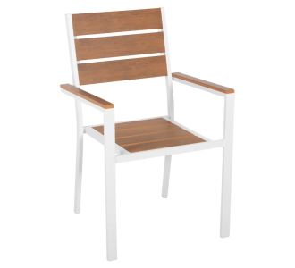 ΠΟΛΥΘΡΟΝΑ ΑΛΟΥΜΙΝΙΟΥ SAGA HM5981.01 ΛΕΥΚΗ-POLYWOOD ΣΕ ΦΥΣΙΚΟ 55x55x86Υεκ. |  Πολυθρόνες κήπου στο espiti