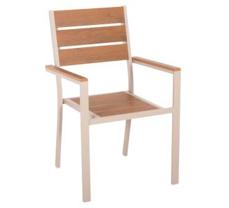 ΠΟΛΥΘΡΟΝΑ ΑΛΟΥΜΙΝΙΟΥ SAGA HM5981.04 ΣΑΜΠΑΝΙ-POLYWOOD ΣΕ ΦΥΣΙΚΟ 55x55x86Υεκ. |  Πολυθρόνες κήπου στο espiti