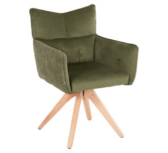 ΠΟΛΥΘΡΟΝΑ ΤΡΑΠΕΖΑΡΙΑΣ QUILL HM9843.05 ΠΡΑΣΙΝΟ ΥΦΑΣΜΑ-ΞΥΛΟ ΟΞΙΑΣ ΠΟΔΙΑ 61x57,5x91Υεκ. |  Πολυθρόνες σαλονιού στο espiti