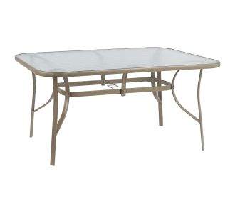 ΤΡΑΠΕΖΙ BRUNO 150X90Χ72Υεκ. ΜΕΤΑΛΛΙΚΟ ΣΑΜΠΑΝΙ ΜΕ ΓΥΑΛΙΝΗ ΕΠΙΦΑΝΕΙΑ HM5145.04 |  Τραπέζια κήπου στο espiti