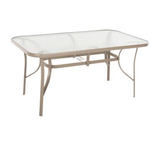 ΤΡΑΠΕΖΙ BRUNO 150X90Χ72Υεκ. ΜΕΤΑΛΛΙΚΟ ΣΑΜΠΑΝΙ ΜΕ ΤΡΥΠΑ ΟΜΠΡΕΛΑΣ Φ38mm HM5145.14 |  Τραπέζια κήπου στο espiti