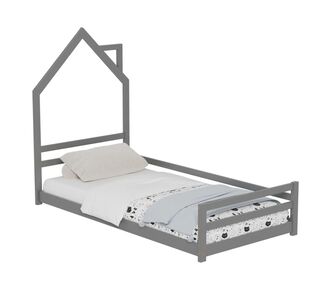 ΚΡΕΒΑΤΙ ΠΑΙΔΙΚΟ HOUSER HM676.05 τ.MONTESSORI ΞΥΛΟ ΠΕΥΚΟ ΓΚΡΙ- 190x90εκ |  Παιδικά έπιπλα στο espiti