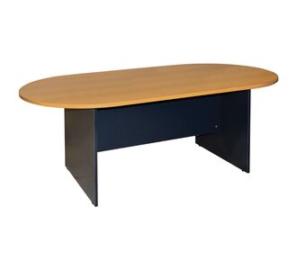 ΓΡΑΦΕΙΟ ΣΥΝΕΔΡΙΑΣΕΩΝ ΟΒΑΛ SIENNA HM2134.01 ΑΝΘΡΑΚΙ ΜΕΛΑΜΙΝΗ-TOP ΣΕ OAK 240x120x75Υεκ |  Γραφεία στο espiti