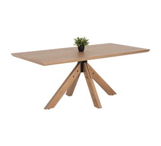 ΤΡΑΠΕΖΙ PAOLO HM9853 MDF ΜΕ ΚΑΠΛΑΜΑ ΦΡΑΞΙΝΟΥ-ΠΟΔΙΑ RUBBERWOOD-ΦΥΣΙΚΟ 180x90x75Yεκ |  Τραπέζια στο espiti