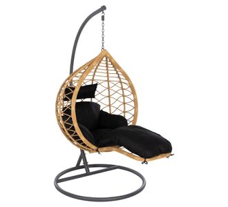 ΜΟΝΗ ΚΡΕΜΑΣΤΗ ΦΩΛΙΑ ME ΥΠΟΠΟΔΙΟ GRACIE HM5755.02 ΜΠΕΖ ΣΥΝΘ.RATTAN-ΓΚΡΙ ΜΕΤΑΛ.ΣΚΕΛΕΤΟΣ Φ104x200Υεκ |  Κούνιες στο espiti