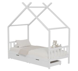 ΚΡΕΒΑΤΙ ΠΑΙΔΙΚΟ KLARICE HM680.03 τ.MONTESSORI-2 ΣΥΡΤΑΡΙΑ-ΞΥΛΟ ΠΕΥΚΟΥ ΛΕΥΚΟ-190x90εκ |  Παιδικά έπιπλα στο espiti