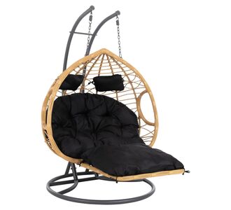ΔΙΠΛΗ ΚΡΕΜΑΣΤΗ ΦΩΛΙΑ ME ΥΠΟΠΟΔΙΟ GRACIE HM5754.02 ΜΠΕΖ ΣΥΝΘ.RATTAN-ΓΚΡΙ ΜΕΤΑΛ.ΣΚΕΛΕΤΟΣ Φ120x200Υεκ |  Κούνιες στο espiti