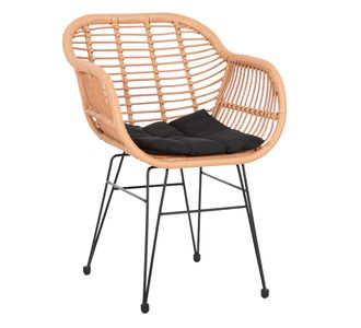 ΠΟΛΥΘΡΟΝΑ ΜΕ ΜΑΞΙΛΑΡΙ ΜΕΤΑΛΛΙΚΗ ALLEGRA HM5450.31 ΜΕ WICKER ΜΠΕΖ 58x59x82Υ |  Πολυθρόνες κήπου στο espiti