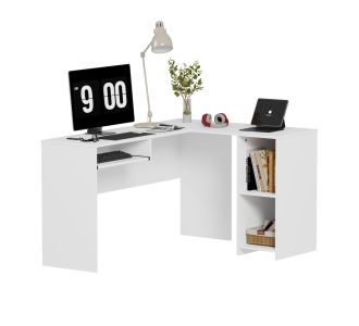 ΓΩΝΙΑΚΟ ΓΡΑΦΕΙΟ SHIG HM2135.03 MDF ΣΕ ΛΕΥΚΟ 140x120x75Υεκ |  Γραφεία στο espiti