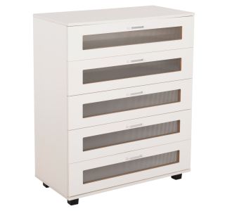 ΣΥΡΤΑΡΙΕΡΑ ΜΕΛΑΜΙΝΗΣ THORGAN HM9881.03 5 ΣΥΡΤΑΡΙΑ-ΛΕΥΚΟ ΧΡΩΜΑ 80Χ40Χ100Υεκ |  Συρταριέρες -Κονσόλες στο espiti