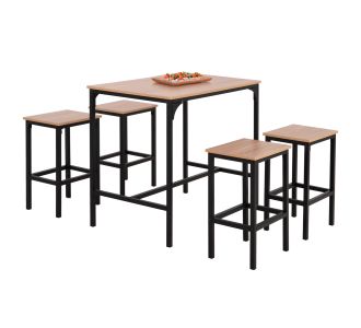 ΣΕΤ ΤΡΑΠΕΖΑΡΙΑ ΜΠΑΡ 5ΤΜΧ BOXY HM9882.01 ΜΑΥΡΟ ΜΕΤΑΛΛΟ-ΜΕΛΑΜΙΝΗ ΣΕ SONAMA |  Σετ τραπεζαρίες στο espiti