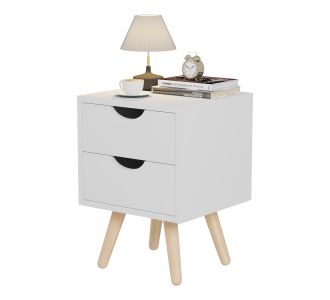 ΚΟΜΟΔΙΝΟ DINKL HM2472.03 ΜΕΛΑΜΙΝΗ-2 ΣΥΡΤΑΡΙΑ ΛΕΥΚΟ 29,7x29,7x45Υεκ |  Κομοδίνα στο espiti