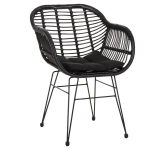 ΠΟΛΥΘΡΟΝΑ ΜΕ ΜΑΞΙΛΑΡΙ ΜΕΤΑΛΛΙΚΗ ALLEGRA HM5450.32 ΜΕ WICKER ΜΑΥΡΟ 58x59x82Υεκ. |  Πολυθρόνες κήπου στο espiti